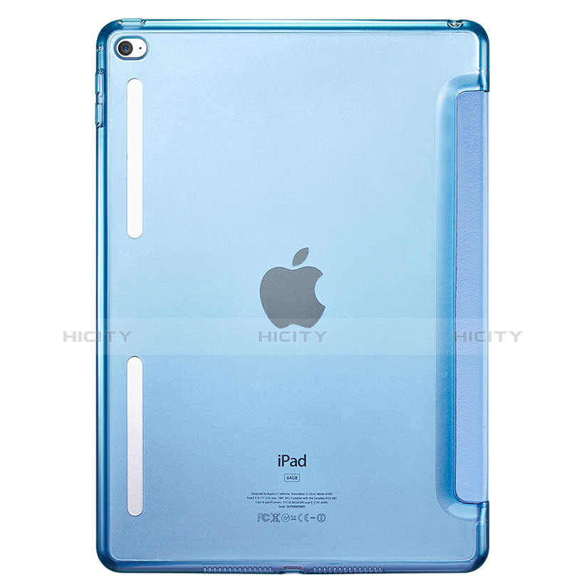 Schutzhülle Stand Tasche Leder L06 für Apple iPad Mini 4 Hellblau groß