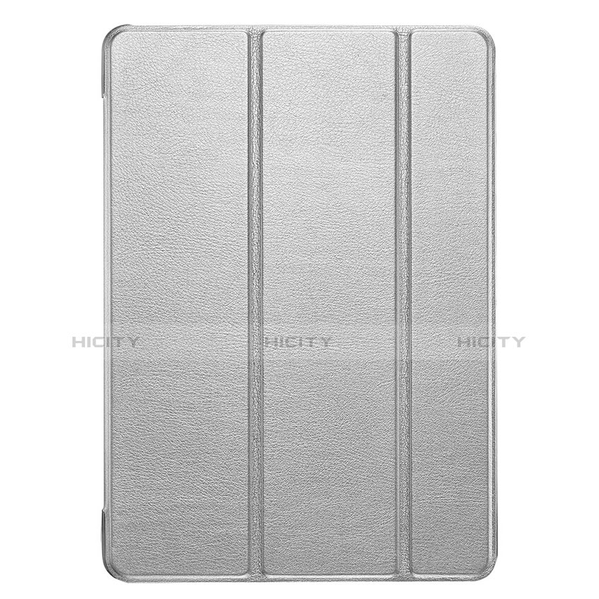 Schutzhülle Stand Tasche Leder L06 für Apple iPad Mini 4 Silber groß