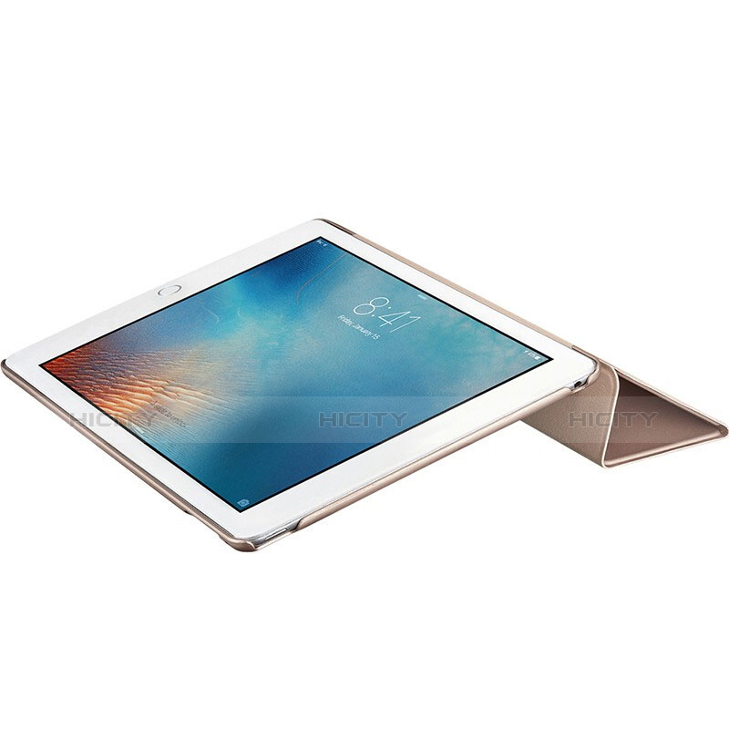 Schutzhülle Stand Tasche Leder L08 für Apple iPad Mini 4 Gold groß