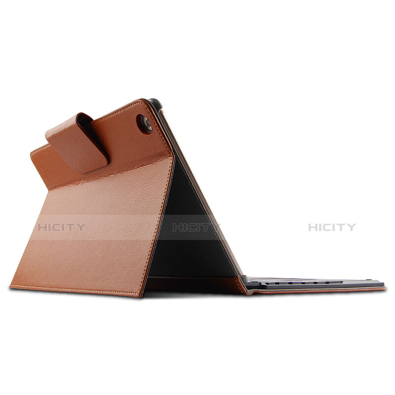 Schutzhülle Stand Tasche Leder mit Tastatur für Huawei MediaPad M5 10.8 Braun groß