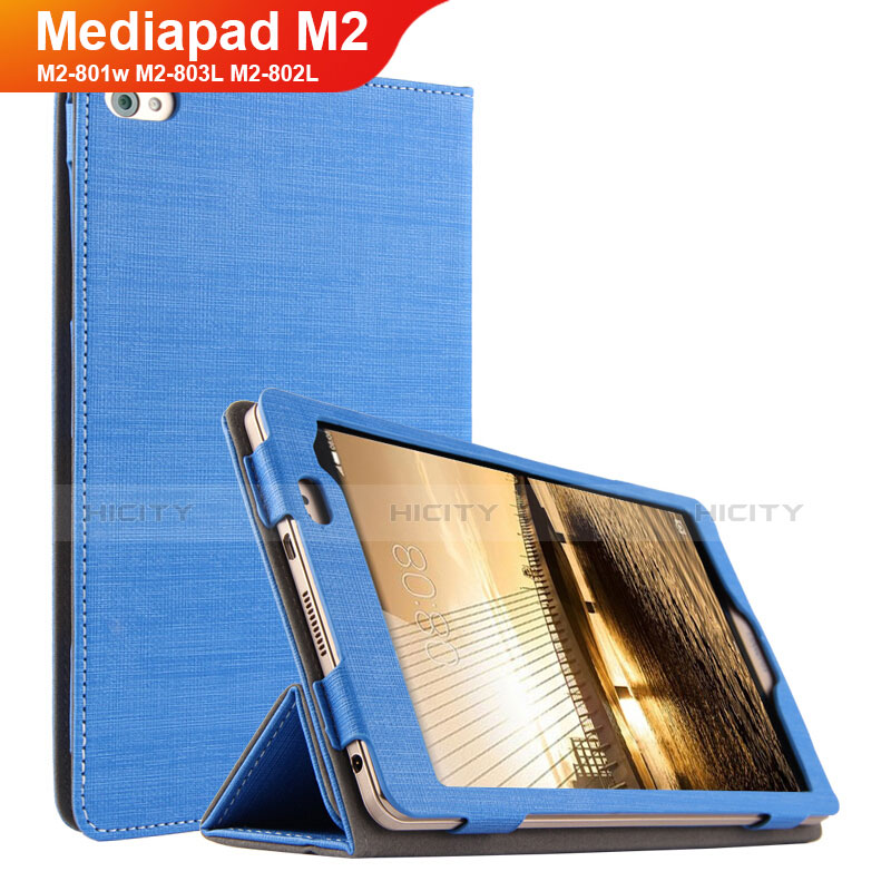 Schutzhülle Stand Tasche Stoff für Huawei Mediapad M2 8 M2-801w M2-803L M2-802L Blau Plus