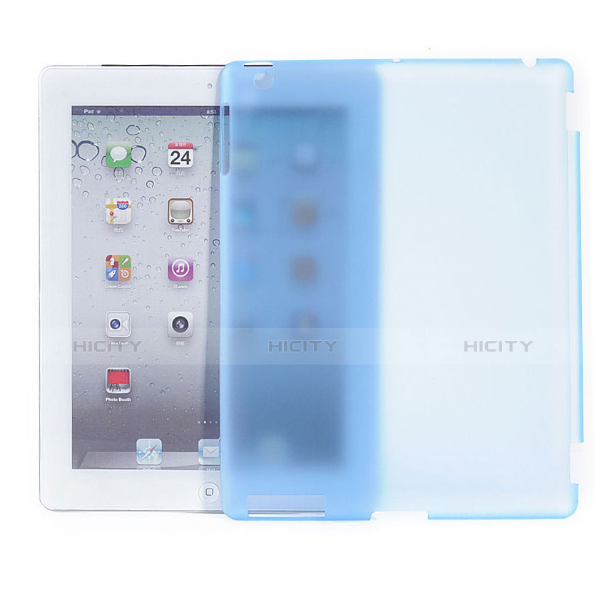 Schutzhülle Ultra Dünn Handyhülle Hülle Durchsichtig Transparent Matt für Apple iPad 2 Hellblau groß