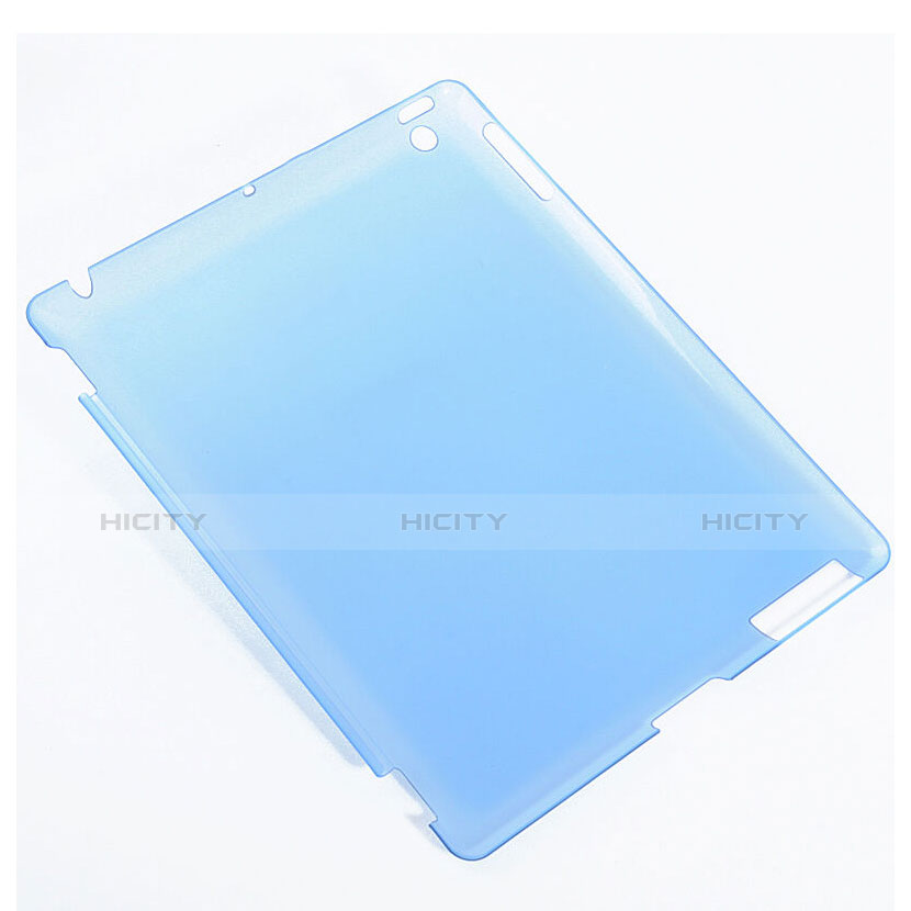 Schutzhülle Ultra Dünn Handyhülle Hülle Durchsichtig Transparent Matt für Apple iPad 2 Hellblau groß