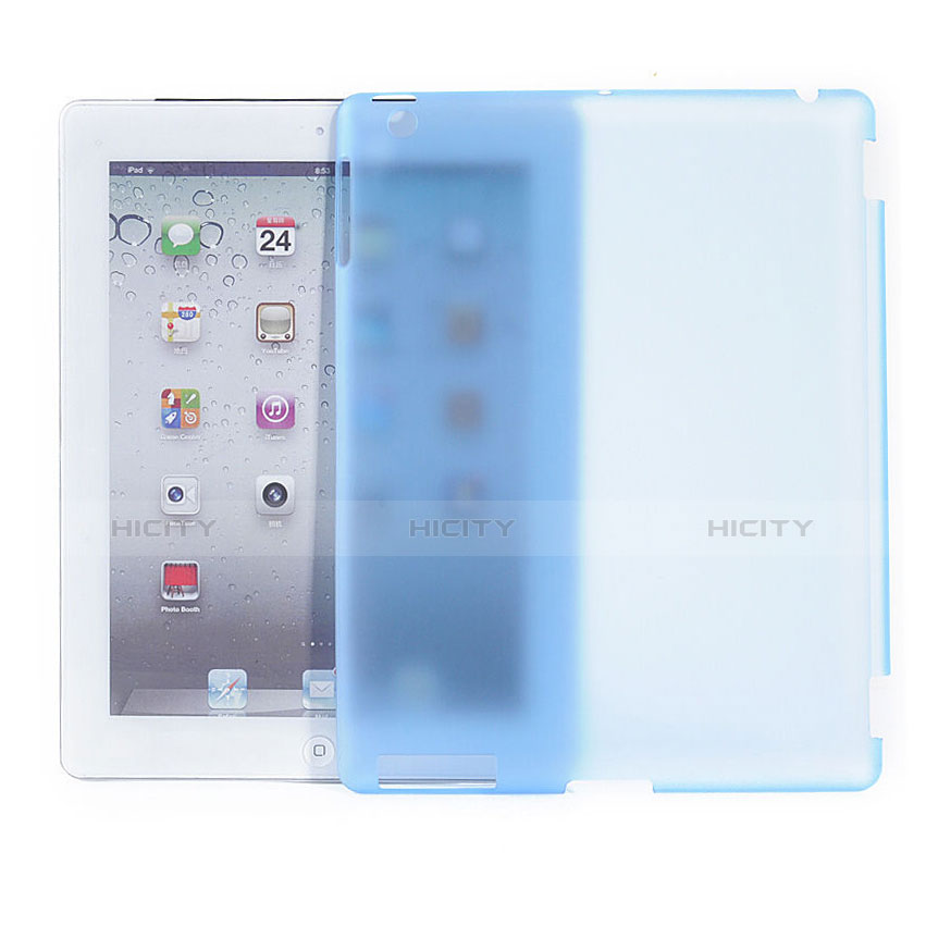 Schutzhülle Ultra Dünn Handyhülle Hülle Durchsichtig Transparent Matt für Apple iPad 4 Hellblau groß