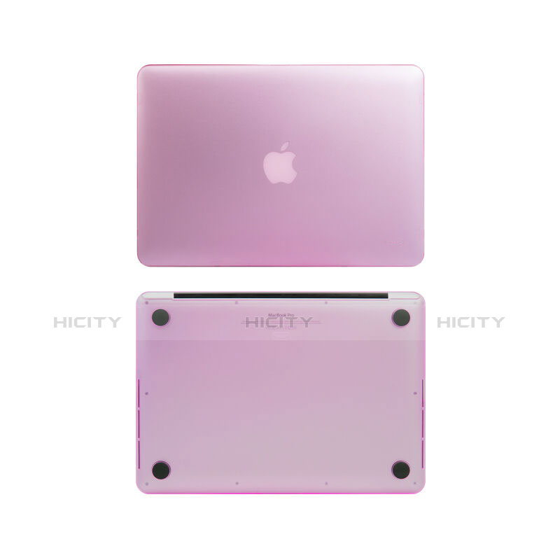 Schutzhülle Ultra Dünn Handyhülle Hülle Durchsichtig Transparent Matt für Apple MacBook Pro 13 zoll Rosa groß