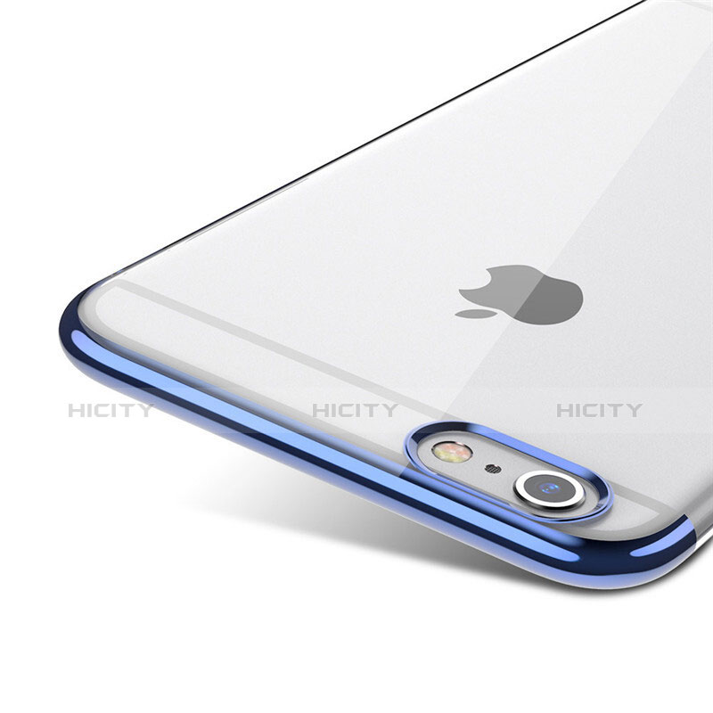 Schutzhülle Ultra Dünn Handyhülle Hülle Durchsichtig Transparent T01 für Apple iPhone 6 Blau groß