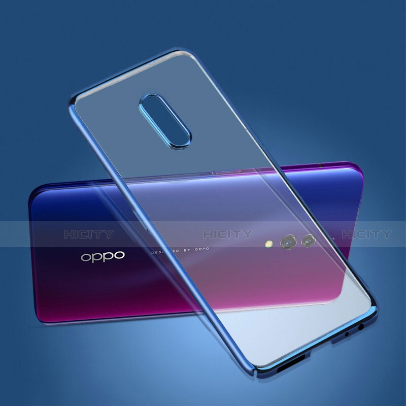 Schutzhülle Ultra Dünn Handyhülle Hülle Durchsichtig Transparent Tasche für Oppo Realme X Blau Plus