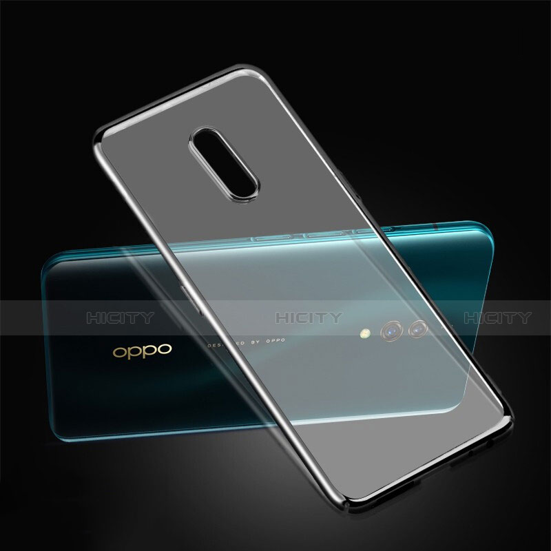 Schutzhülle Ultra Dünn Handyhülle Hülle Durchsichtig Transparent Tasche für Oppo Realme X Schwarz Plus