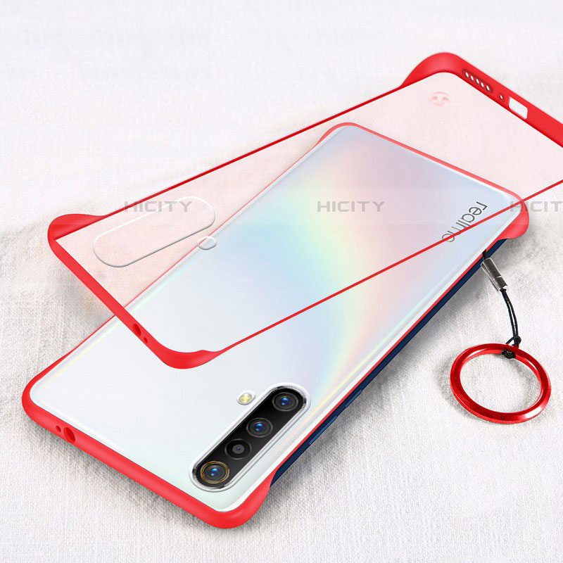 Schutzhülle Ultra Dünn Handyhülle Hülle Durchsichtig Transparent Tasche für Realme X50 5G Rot