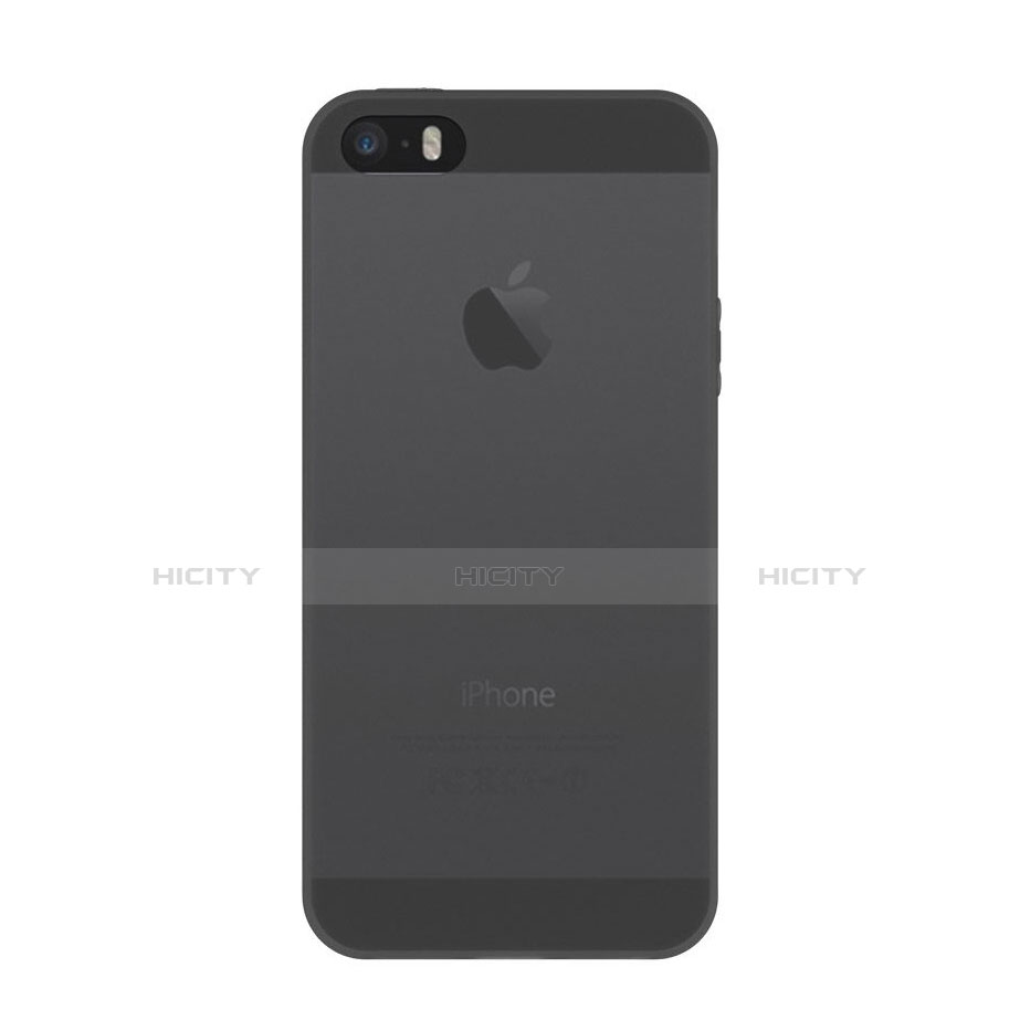 Schutzhülle Ultra Dünn Hülle Durchsichtig Transparent Matt für Apple iPhone 5 Dunkelgrau Plus