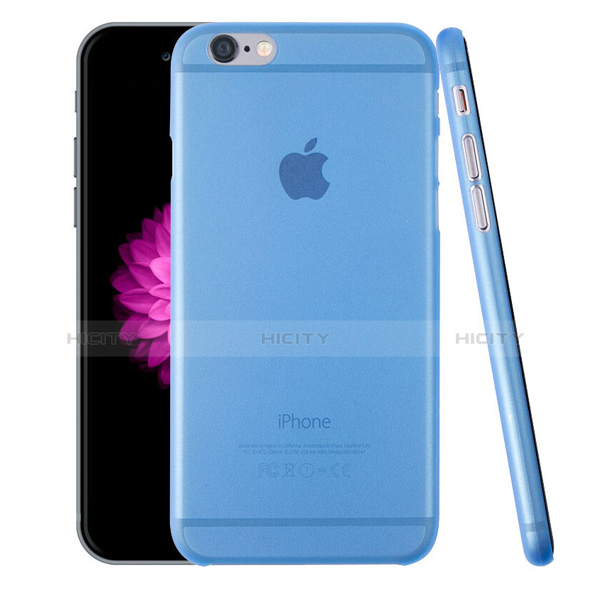 Schutzhülle Ultra Dünn Hülle Durchsichtig Transparent Matt für Apple iPhone 6 Plus Blau