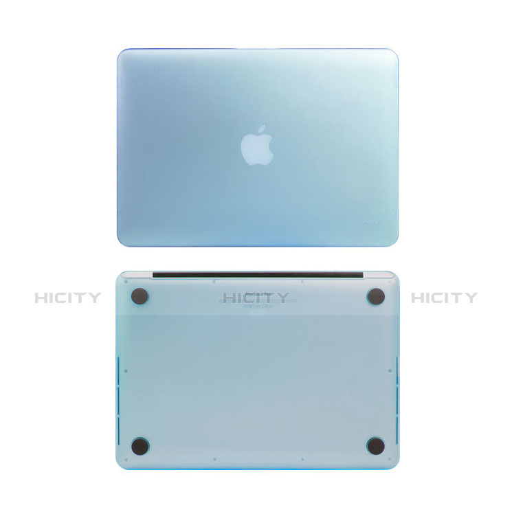 Schutzhülle Ultra Dünn Hülle Durchsichtig Transparent Matt für Apple MacBook Pro 15 zoll Blau groß