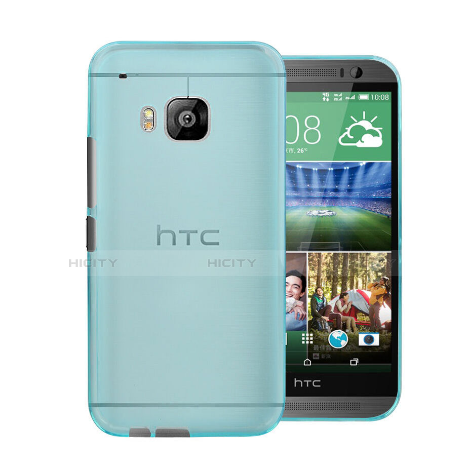 Schutzhülle Ultra Dünn Hülle Durchsichtig Transparent Matt für HTC One M9 Hellblau