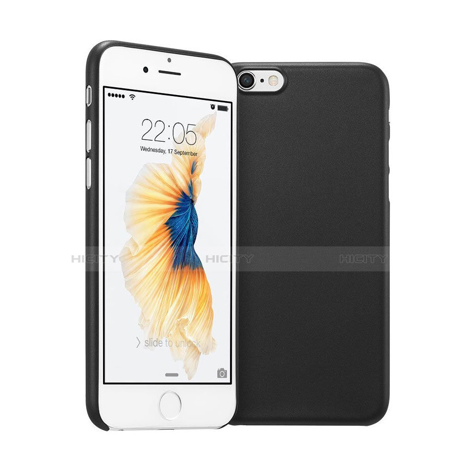 Schutzhülle Ultra Dünn Kunststoff Schutzhülle Matt G02 für Apple iPhone 6 Plus Schwarz