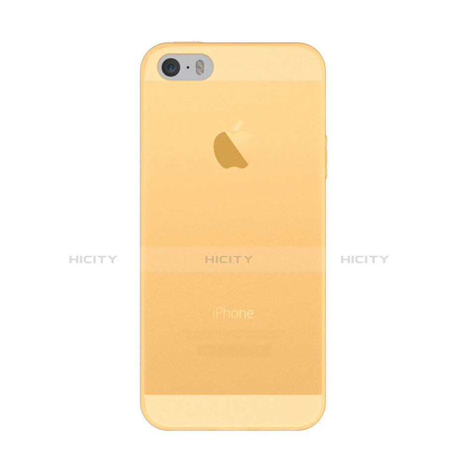 Schutzhülle Ultra Dünn Tasche Durchsichtig Transparent Matt für Apple iPhone 5S Gold Plus