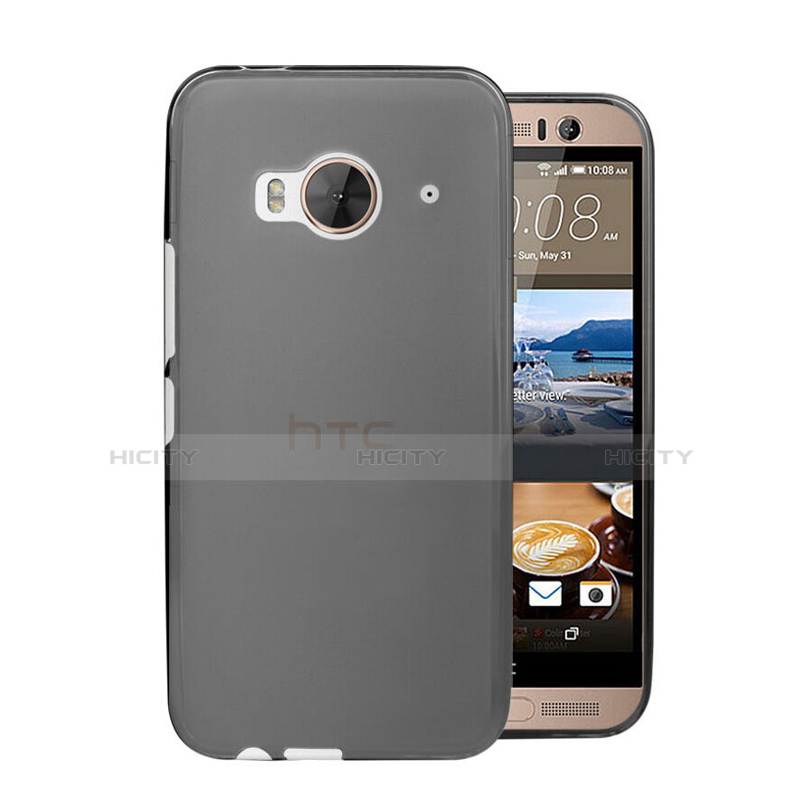 Schutzhülle Ultra Dünn Tasche Durchsichtig Transparent Matt für HTC One Me Grau Plus