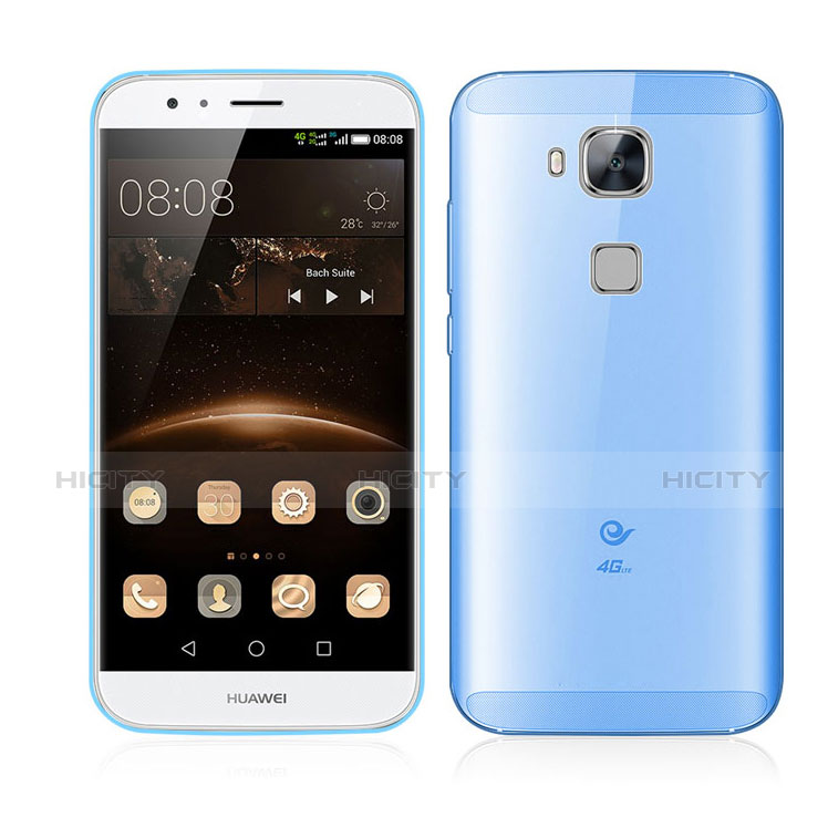 Schutzhülle Ultra Dünn Tasche Durchsichtig Transparent Matt für Huawei G7 Plus Blau