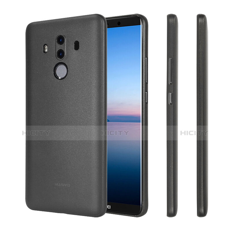Schutzhülle Ultra Dünn Tasche Durchsichtig Transparent Matt für Huawei Mate 10 Pro Schwarz groß