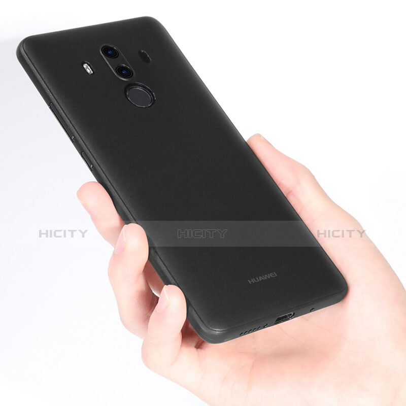 Schutzhülle Ultra Dünn Tasche Durchsichtig Transparent Matt für Huawei Mate 10 Pro Schwarz groß
