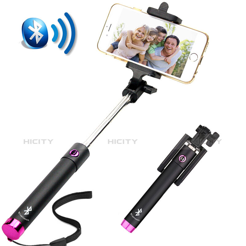 Selfie Stick Stange Bluetooth Teleskop Universal S14 Violett