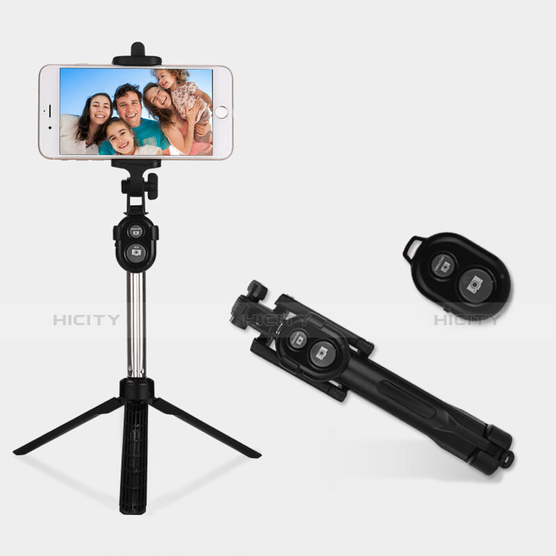 Selfie Stick Stange Bluetooth Teleskop Universal S24 Schwarz groß
