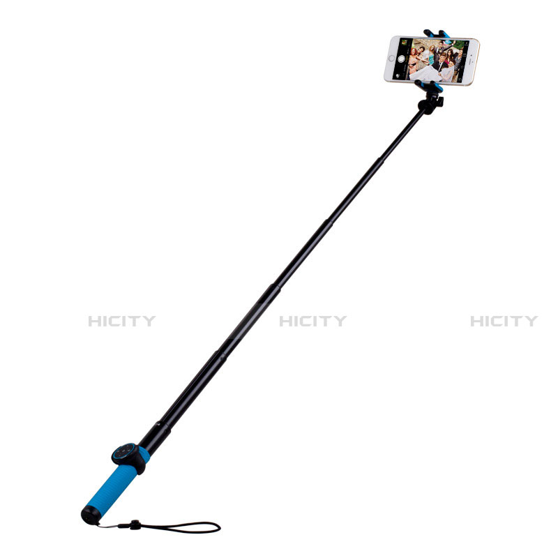 Selfie Stick Stange Stativ Bluetooth Teleskop Universal T21 Blau