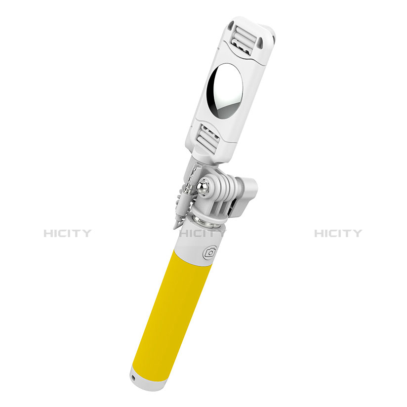 Selfie Stick Stange Verdrahtet Teleskop Universal S02 Gelb groß