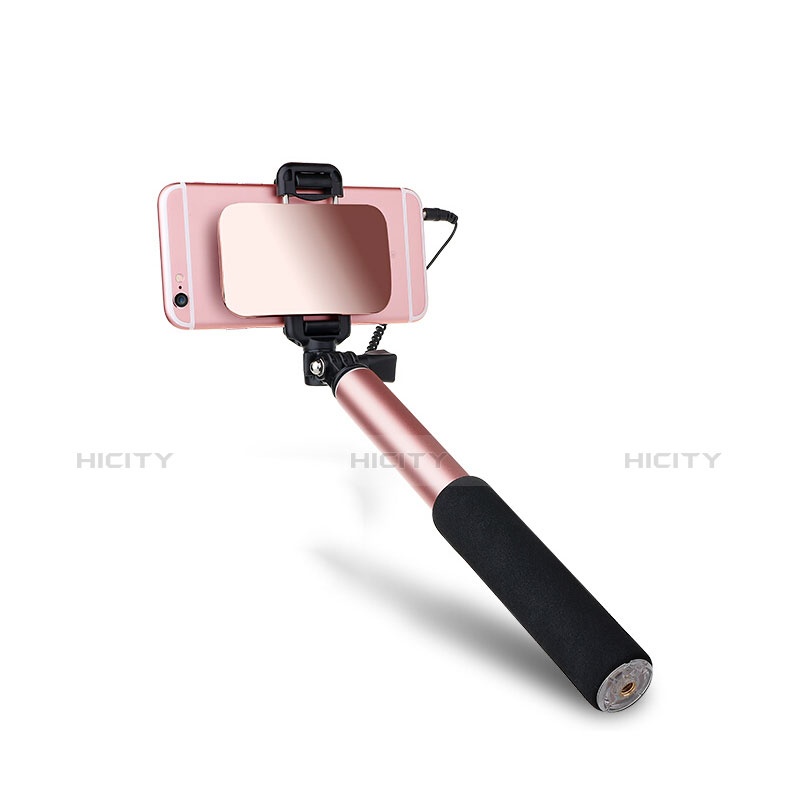 Selfie Stick Stange Verdrahtet Teleskop Universal S03 Rosegold