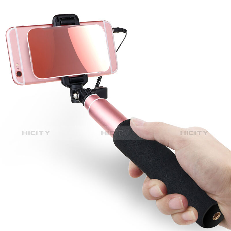 Selfie Stick Stange Verdrahtet Teleskop Universal S03 Rosegold