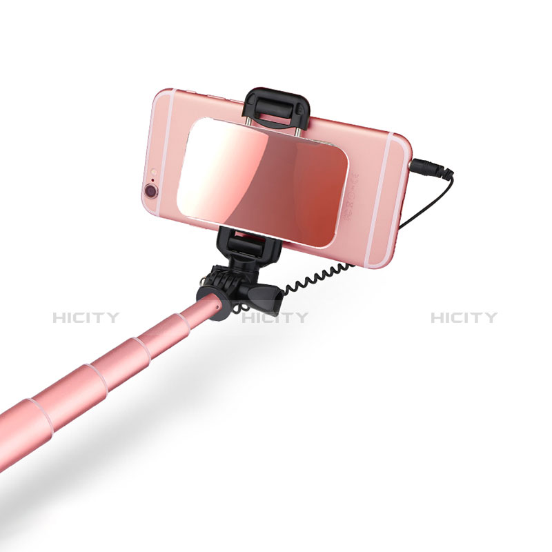 Selfie Stick Stange Verdrahtet Teleskop Universal S03 Rosegold