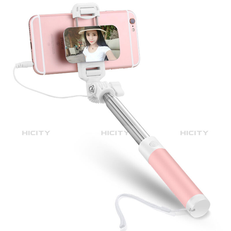 Selfie Stick Stange Verdrahtet Teleskop Universal S05 Rosa