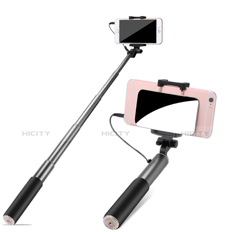 Selfie Stick Stange Verdrahtet Teleskop Universal S11 Grau