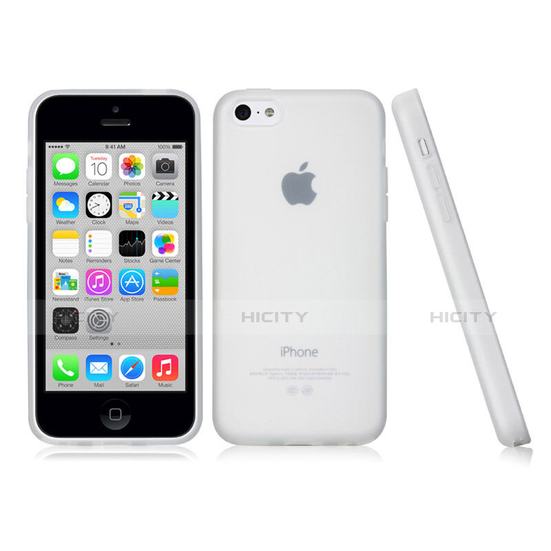 Silikon Hülle Gummi Schutzhülle Matt für Apple iPhone 5C Weiß Plus