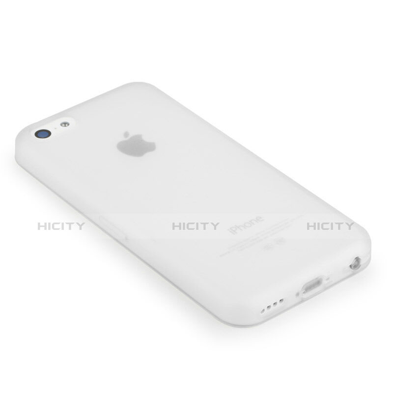 Silikon Hülle Gummi Schutzhülle Matt für Apple iPhone 5C Weiß groß