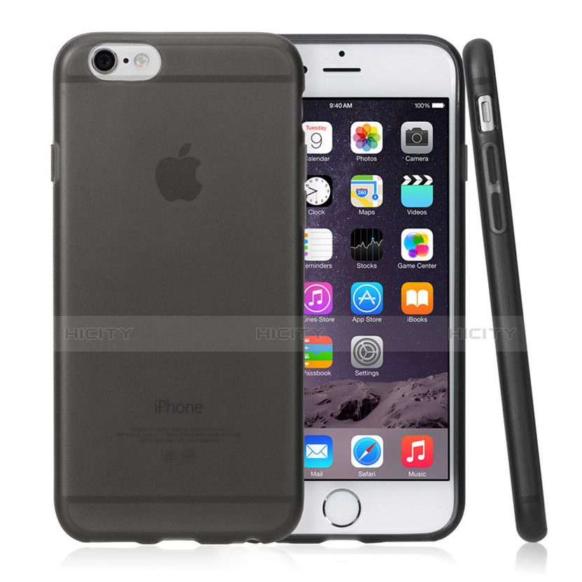 Silikon Hülle Gummi Schutzhülle Matt für Apple iPhone 6 Plus Grau Plus