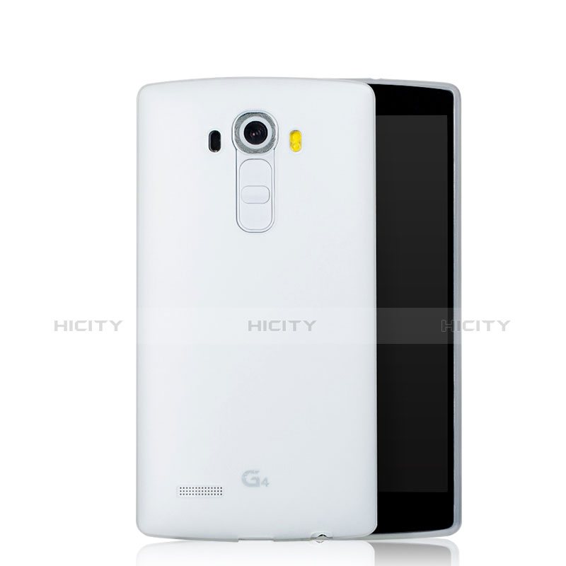 Silikon Hülle Gummi Schutzhülle Matt für LG G4 Weiß groß
