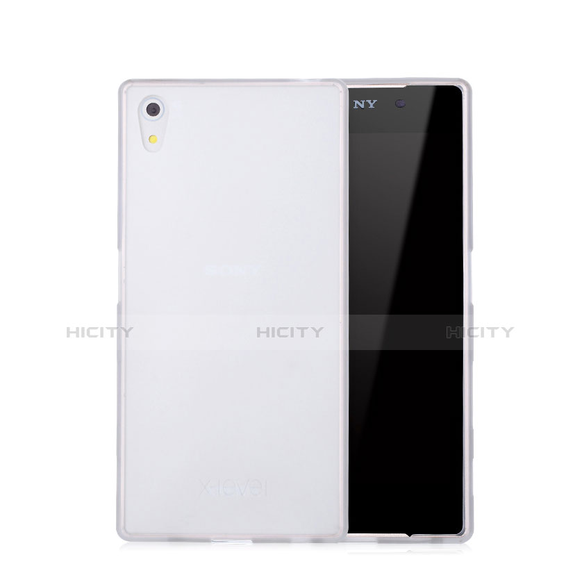 Silikon Hülle Gummi Schutzhülle Matt für Sony Xperia Z5 Weiß groß