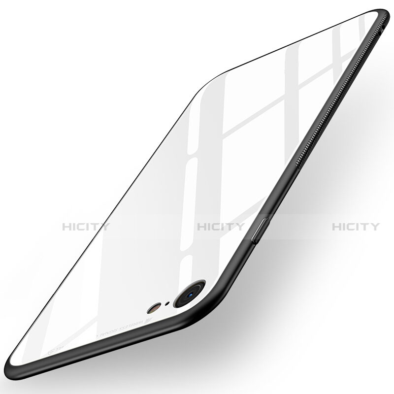 Silikon Hülle Gummi Schutzhülle Spiegel für Apple iPhone SE (2020) Weiß