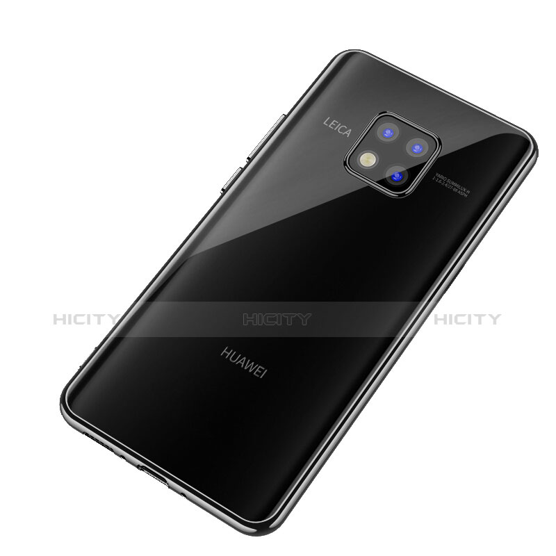 Silikon Hülle Gummi Schutzhülle Spiegel für Huawei Mate 20 Pro Schwarz groß