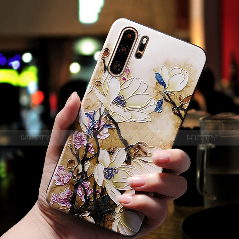 Silikon Hülle Handyhülle Gummi Schutzhülle Blumen für Huawei P30 Pro Plusfarbig groß