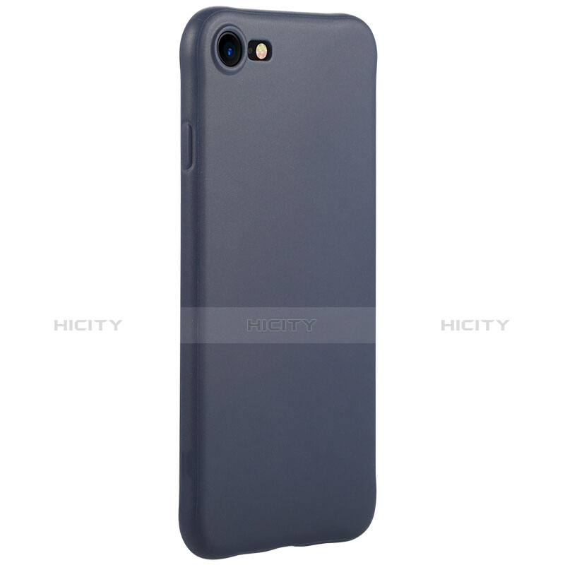 Silikon Hülle Handyhülle Gummi Schutzhülle C01 für Apple iPhone 8 Schwarz groß