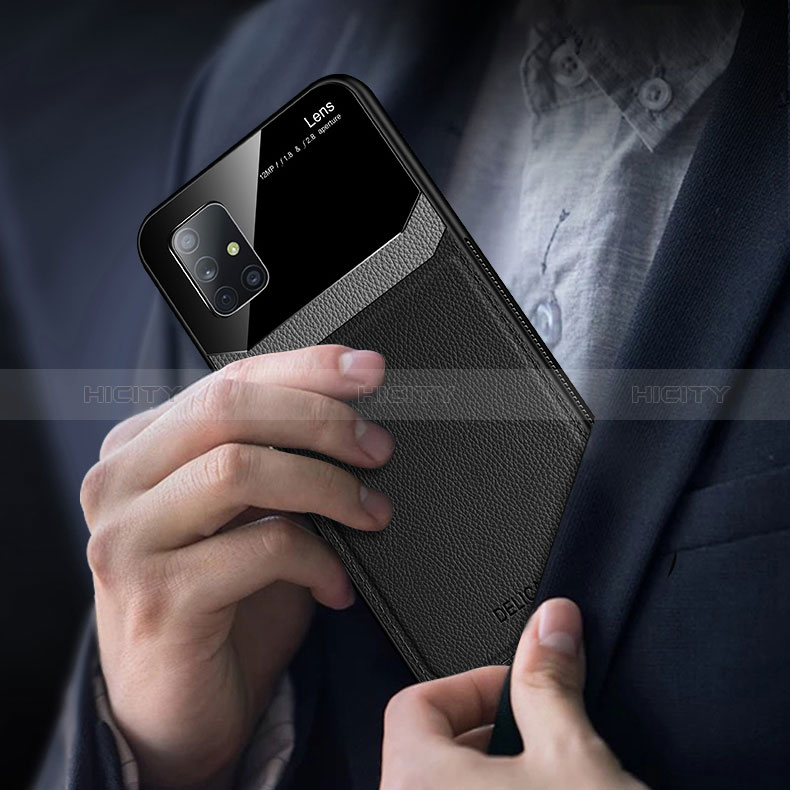 Silikon Hülle Handyhülle Gummi Schutzhülle Flexible Leder Tasche FL1 für Samsung Galaxy M51