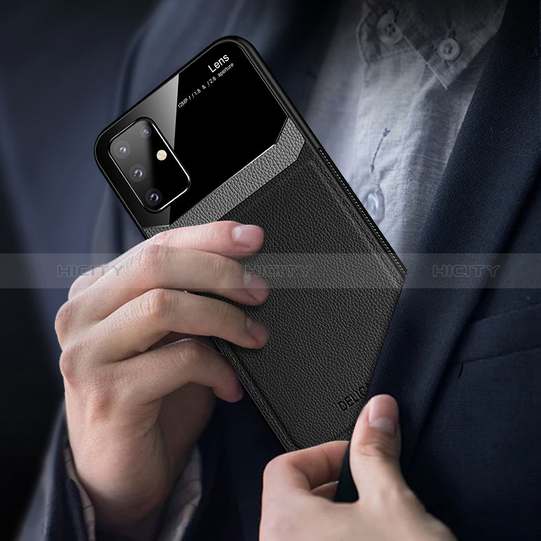 Silikon Hülle Handyhülle Gummi Schutzhülle Flexible Leder Tasche FL1 für Samsung Galaxy M60s