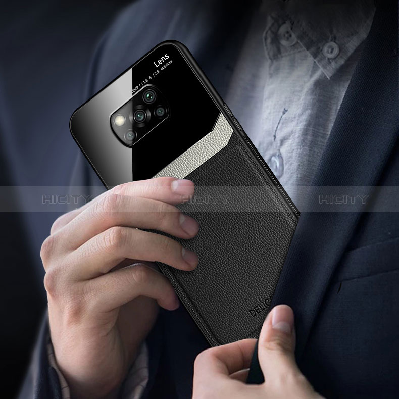 Silikon Hülle Handyhülle Gummi Schutzhülle Flexible Leder Tasche FL1 für Xiaomi Poco X3 groß
