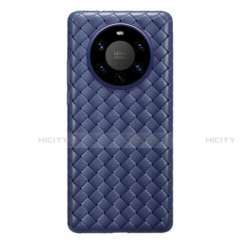 Silikon Hülle Handyhülle Gummi Schutzhülle Flexible Leder Tasche für Huawei Mate 40 Pro+ Plus Blau Plus