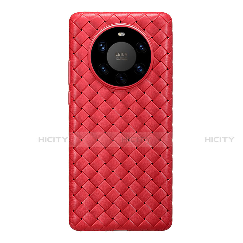 Silikon Hülle Handyhülle Gummi Schutzhülle Flexible Leder Tasche für Huawei Mate 40 Pro+ Plus Rot Plus