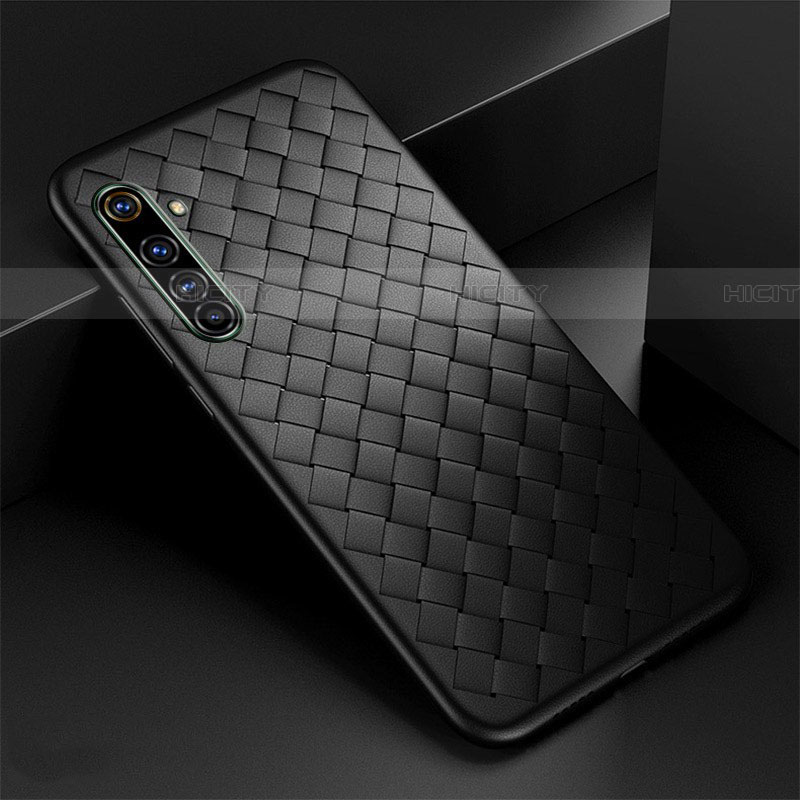 Silikon Hülle Handyhülle Gummi Schutzhülle Flexible Leder Tasche für Realme X50 Pro 5G Schwarz Plus