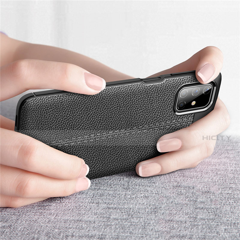 Silikon Hülle Handyhülle Gummi Schutzhülle Flexible Leder Tasche für Samsung Galaxy M51 groß