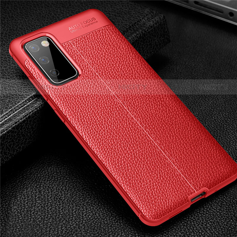 Silikon Hülle Handyhülle Gummi Schutzhülle Flexible Leder Tasche für Samsung Galaxy S20 FE (2022) 5G Rot