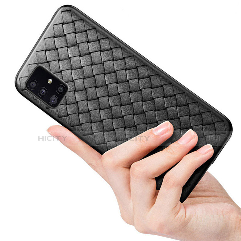 Silikon Hülle Handyhülle Gummi Schutzhülle Flexible Leder Tasche H01 für Samsung Galaxy A51 5G